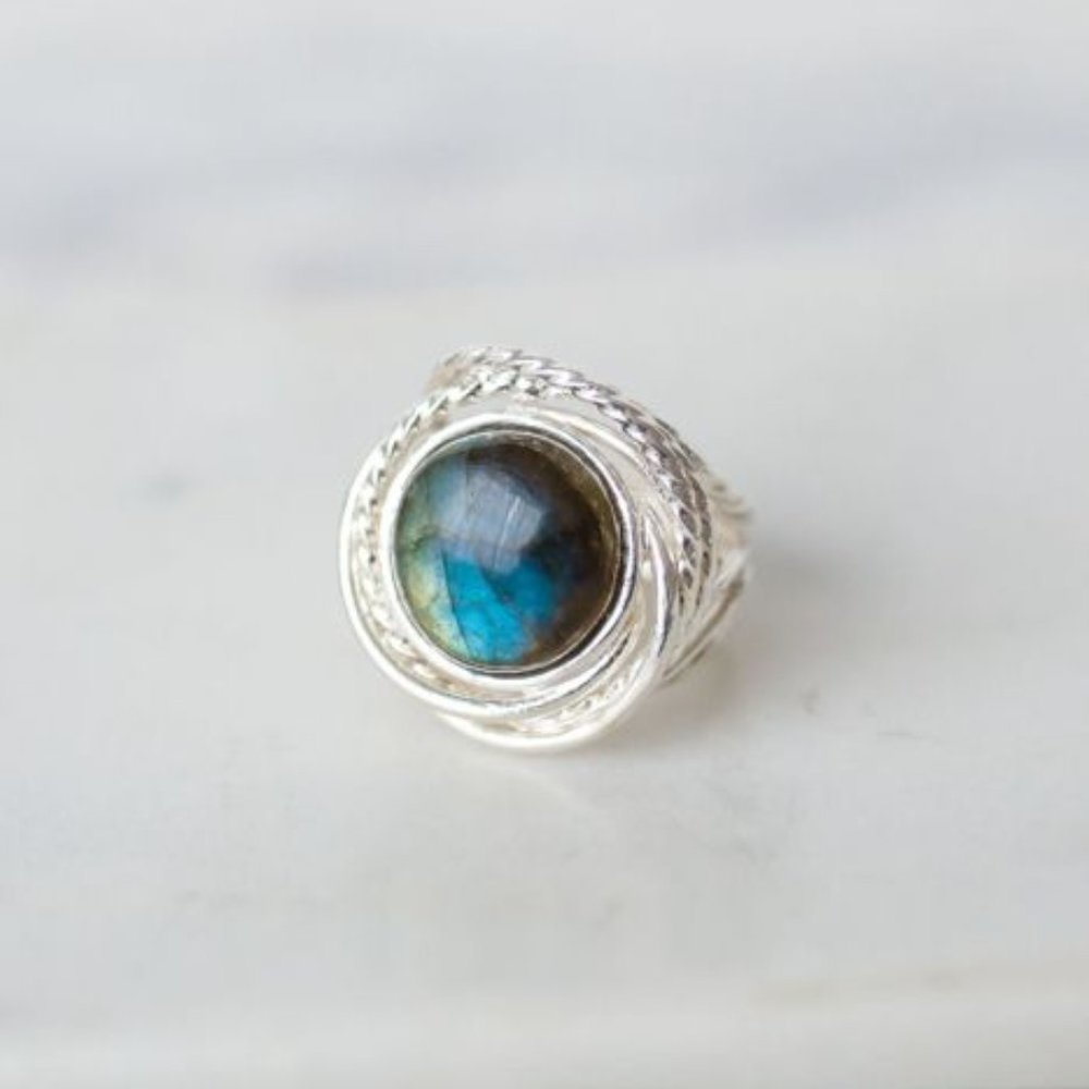 Sterling Sliver & Labradorite Ring